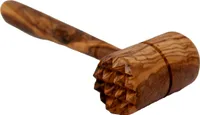 Olivenholz Fleischhammer Schnitzelklopfer I Doppelseitig I 25 cm