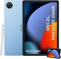 Blackview OSCAL Pad 16 Tablet 10,5" FHD mit Touchstift und Hülle, 16GB RAM+256GB ROM, 8200mAh Akku, Dual SIM 4G/5G WiFi, 13MP, Gesichtserkennung, Blau