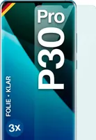 moex® 3x Schutzfolie kompatibel mit Huawei P30 Pro/P30 Pro New Ed - Displayschutzfolie dünn Folie, Klar