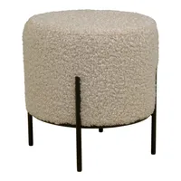 Alford Pouf imitiertes Lammfell graubraun.