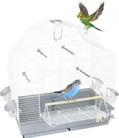 Vogelkäfig Wellensittich Großsittich Papagei Käfig vorne Freisitz offen Freiflug