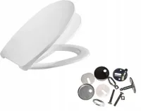 Ramm Toilettensitz kompatibel mit Geberit iCon Slim , Soft Close, weiß
