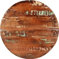 Design Tischplatte Ø 70x1,5 cm Rund Altholz Massiv, Tischplatten 2024 Neu