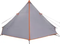 vidaXL Tipi-Familienzelt 8 Personen Grau und Orange Wasserdicht