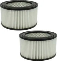 vhbw 2x Staubsaugerfilter kompatibel mit Habitex E438 Aschesauger - HEPA-Filter Schwarz Weiß