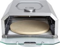 ALLGRILL Pizzaboxx eckig - Pizzahaube für Seitenbrenner