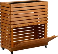 dobar Hochbeet "Rolla" Gr. L, Braun, 72x32,5x78 cm mit Staufach