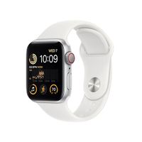 Apple Watch SE GPS + Cellular 40mm Strieborné hliníkové puzdro s bielym športovým remienkom