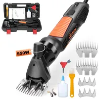 Elektrische Schafschere 550W, Professionell Schafschermaschine, 6 Geschwindigkeiten Clipper Trimmer für Alpakas,Schafe, Wolle