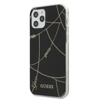Guess for iPhone 12 PRO MAX Protective Cover Pouzdro na mobilní telefon Hardcase Gold Chain Collection