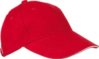 Baumwoll-Basecap 6 Panel heavy-brushed Baumwolle / Farbe: rot