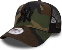New Era Trucker Cap NY Yankees Camo Grün, Cap:OSFA