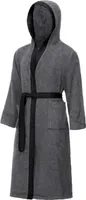 Ladeheid Herren Frottee Bademantel aus 100% Baumwolle LA40-190 (Dunkelgrau-12/Schwarz-30, XL)