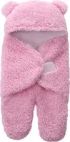 Teddybär-Babydecke - Baby Kuscheldecke für Neugeborenen - FLUFFIKINS Rosa