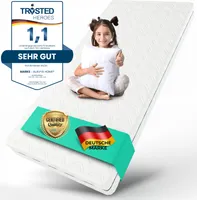 Kindermatratze COZY 80 x 160 cm mit waschbarem Bezug - Matratze für Kinderbett