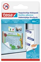 tesa lepiace podložky transparentné obojstranné lepidlo šesťhranné (60 kusov)