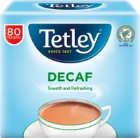 Tetley Tea Decaf - Schwarzer entkoffeinierter Tee 80 Beutel