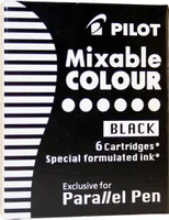 Pilot, Náplň pre Kaligrafické perá Parallel Pen, 6 ks, čierna
