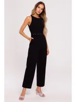 Damen Leichter Sommer Jumpsuit Fashion Halbarm Overall Hosenanzug