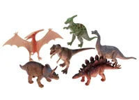 6 Stück Tier Spielfiguren, für Kinder ab 2 Jahren, verschiedene Spieltiere aus Kunststoff aus dem Lebensraum Bauernhof, Dinosaurier und Wildtiere (Dinosaurier)