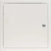 Revisionstür Softline Stahlblech verzinkt weiß RAL 9016 mit Zylinderschloss 400 mm x 400 mm