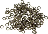 100 Biegeringe 4mm antikbronze Verbindungsringe Spaltringe Binderinge