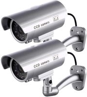 4x Kameraatrappe LED-Überwachungskamera Dummy Videodummy Kamera-Attrappe drehbar 