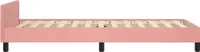 vidaXL Bettgestell mit Kopfteil ohne Matratze Rosa 90x200 cm Samt