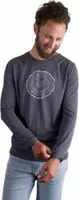 Rundhals Langarmshirt für Herren in grau