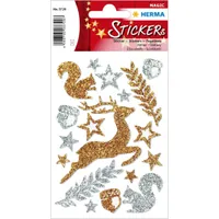 HERMA MAGIC nálepky lesné zvieratá, trblietavé