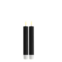 LED Kerze Schwarz Stabkerze 15 cm