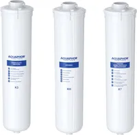 AQUAPHOR Crystal H Wasserfilter Set K3 - KH - K7 Wasserenthärter mit Mikrofiltration bis 0,8 Mikrometer für hartes Wasser