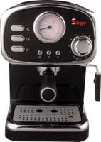 Sirge CREMILDA Traditionelle Espressomaschine, Siebträgermaschine, Infodisplay Thermometer, Milchaufschäumer, ITALY Pump 15 bar - 1000W - 3 Filter [Kaffeepads + Gemahlener Kaffee(1 Tasse und 2 Tassen)]