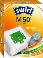 swirl Staubsaugerbeutel M 50 mit MicroporPlus Filter 4 Staubsaugerbeutel
