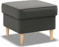 Fußhocker für Sessel, Pouffe-Fußhocker, wohnzimmer Sitzpouf 49x49cm, Schwarz