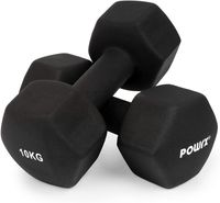 Sechskant-Neopren-Hanteln 2 x 2 kg (pár) inkl. Workout I 05 10 kg I Gewichte - Schwarz (2 x 10 kg)