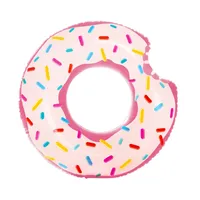 Intex | Schwimmring Donut | Erdbeer-Design | 107 x 99 cm | Mehrfarbig | ideal für Pool und Strand