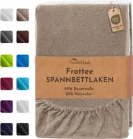Frottee Spannbettlaken Spannbetttuch, 70x140 cm, Sand