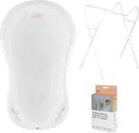 Babywanne, Gestell, Abfluss – Weiß