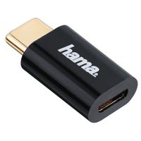 Hama Adapter Micro-USB auf USB Type-C-Stecker, Schwarz