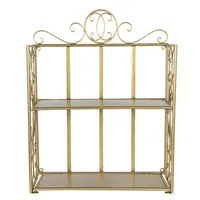 Clayre & Eef Wandregal 41x18x53 cm Goldfarbig Eisen Rechteck