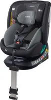 Auto Kindersitz / Sitzerhöhung drehbar 360° Grad mit Standfuß (Schwarz) für Kinder von ca. 15 Monate bis 12 Jahre / 9 bis 36 kg / ECE R129 (Klasse I, II, III) mit ISOFIX,Farbe:Grau