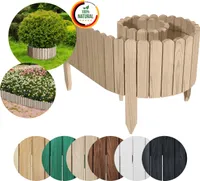 Floranica Rollborder Flexibilní dřevěný plot Rolborder 200 x 10 cm Neošetřený lem záhonu Lemování trávníku Zahradní plot Dřevěný dekorativní plot Mini plot