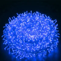 50M 500LEDs, 8 Lichtmodi, IP44 Wasserdichte LED Weihnachten Lichterkette, Außen Garten Streifen Licht, Innendeko Licht, Party Beleuchtung, Blau