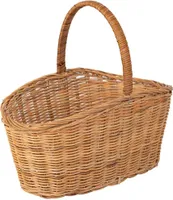 WANDERLUST DECO Ovaler brauner Markkorb 32x21x16-30h cm