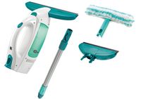 Leifheit Set Fenstersauger Dry & Clean mit Stiel, Einwascher, schmaler Saugdüse
