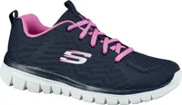 Skechers Graceful, Damen Mesh Sneakers, Sportschuhe in dunkelblau, Skechers Memory Foam Fußbett, in der Maschine waschbar
