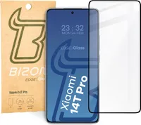 Gehärtetes Glas für Xiaomi 14T Pro, Bizon Glass Edge 2, schwarzer Rahmen