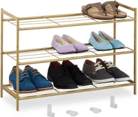 relaxdays Erweiterbares Schuhregal 3 Ebenen