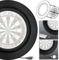 Bull's unisex neutral Lightning LED PolyurethanSurround Lichtring Dartboard-Surround Wandschutz schwarz one size